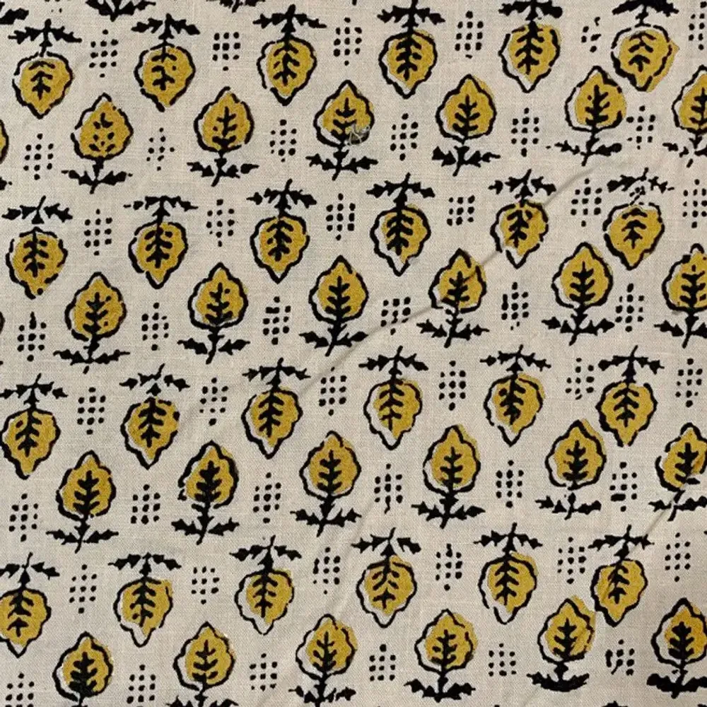 Fabric cushions - Indienne Voil 145X280 Cm Indienne Tabac Semis - EN FIL D'INDIENNE...