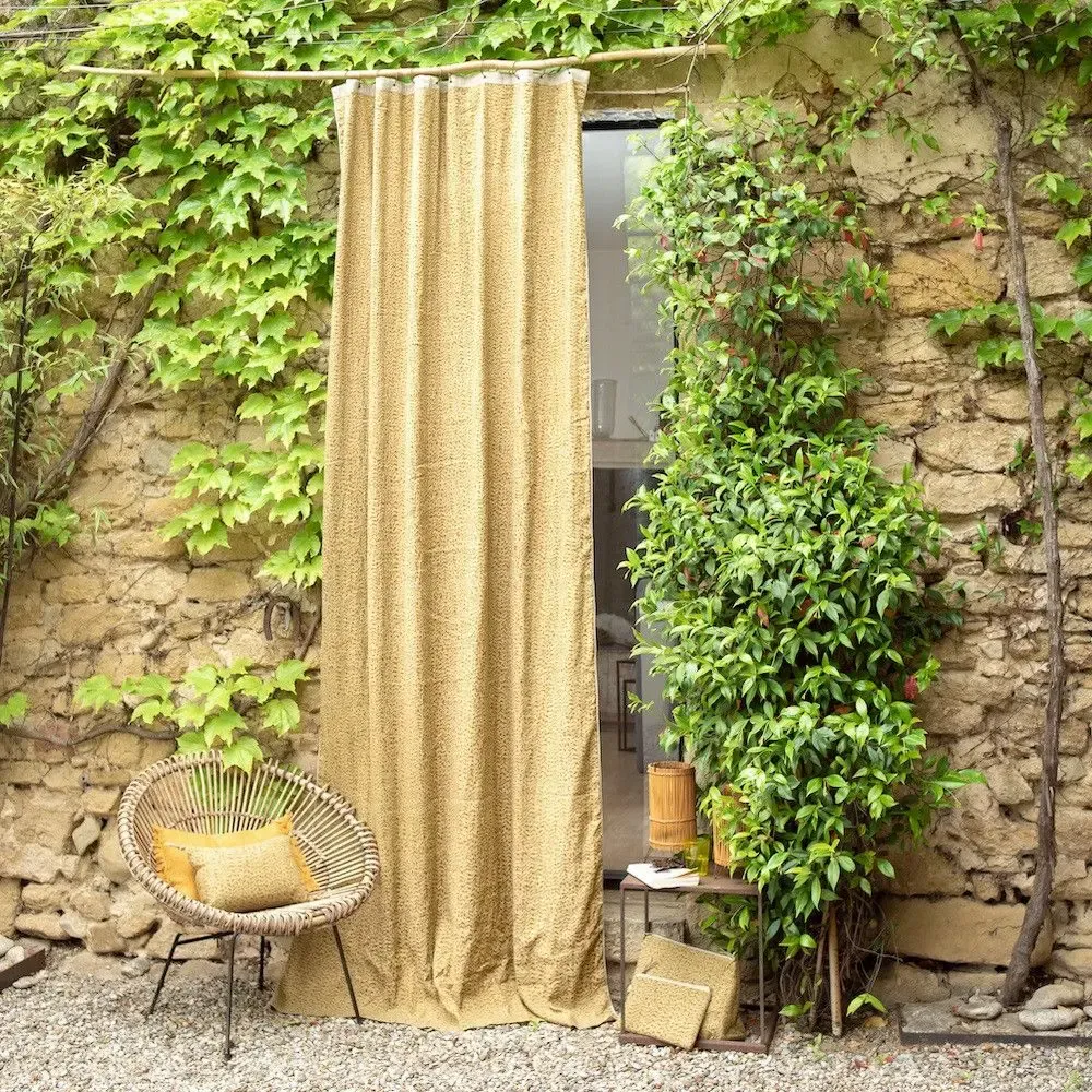Curtains and window coverings - Lierre Curtain 140X300 Cm Lierre Tabac - EN FIL D'INDIENNE...