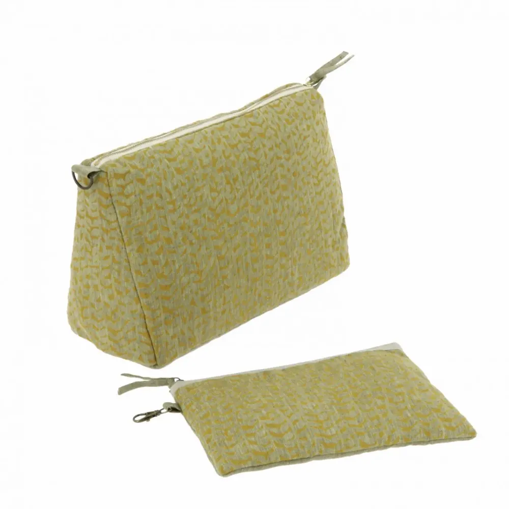 Bags and totes - Lierre Set Of 2 Clutch And Toilet Bags Xl Lierre Tabac - EN FIL D'INDIENNE...