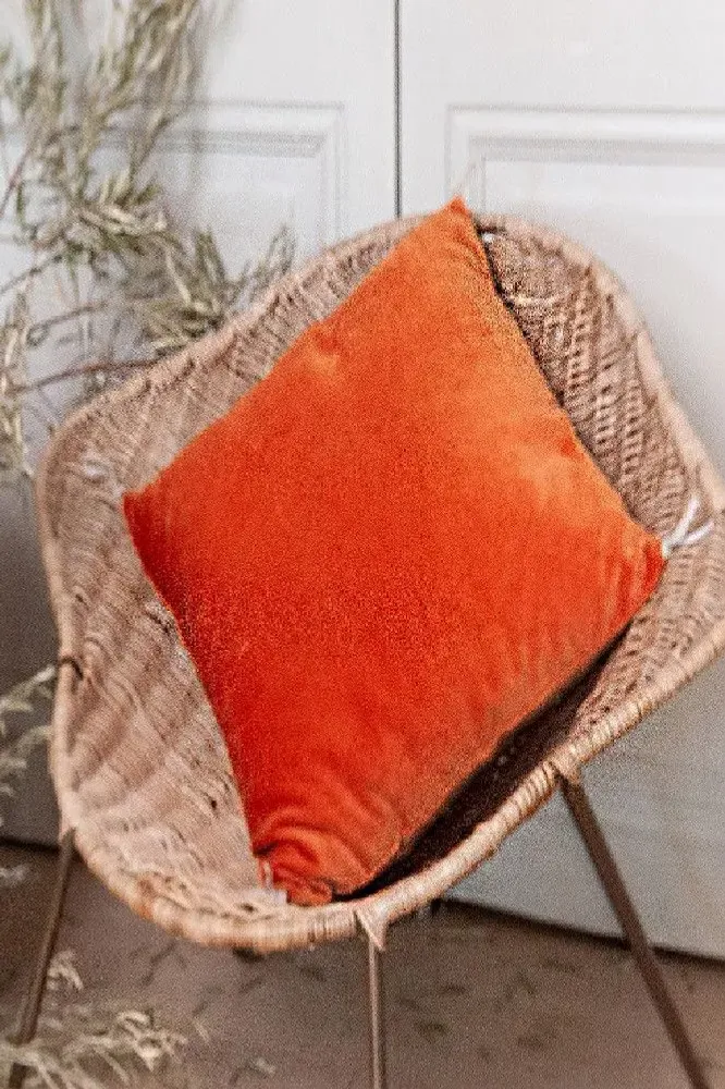 Coussins textile - LYRIC Housse de Coussin 45x45 cm AMBRE - EN FIL D'INDIENNE...