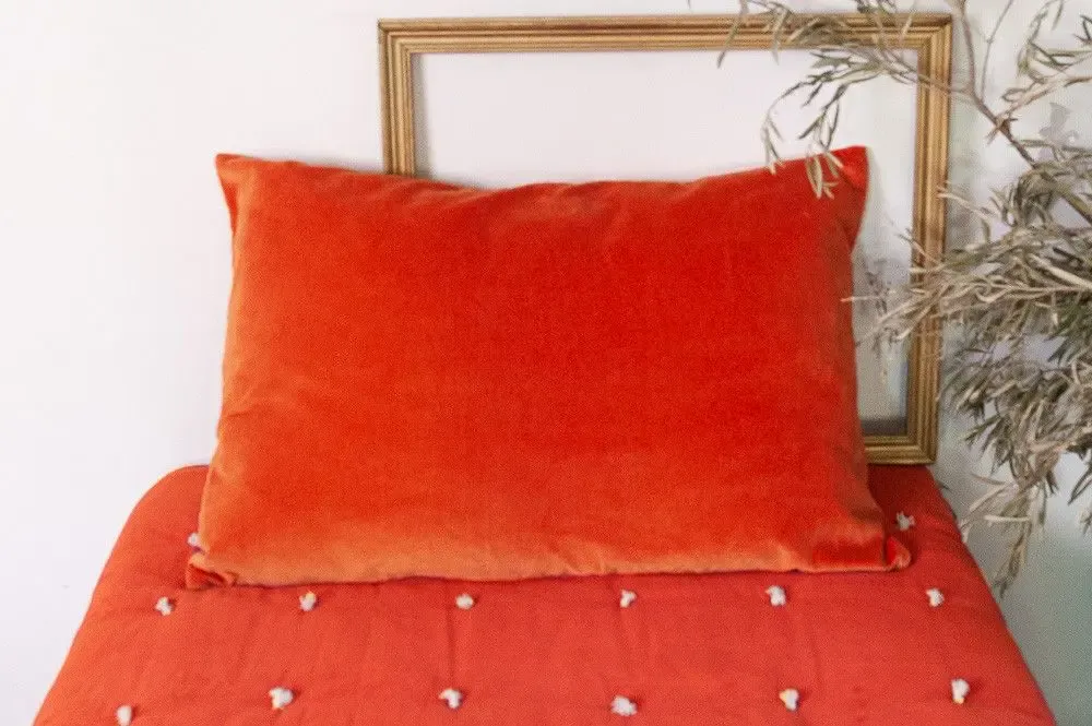 Coussins textile - LYRIC Housse de coussin 50x75 cm AMBRE - EN FIL D'INDIENNE...