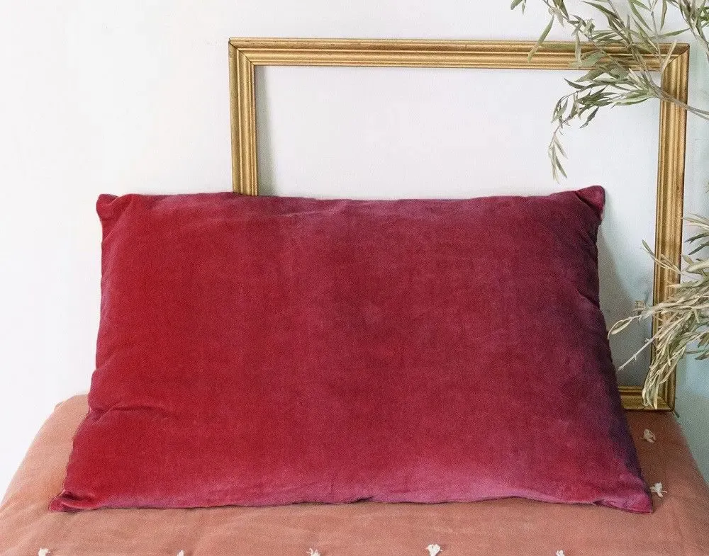 Fabric cushions - Lyric Cushion Cover 50X75 Cm Lyric Terre Rouge - EN FIL D'INDIENNE...
