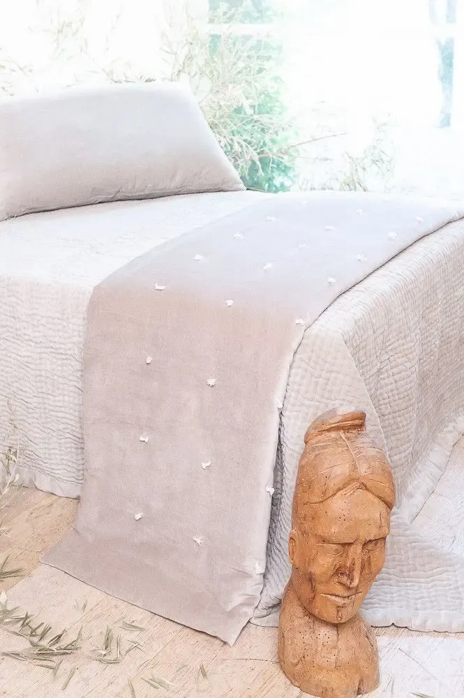 Bed linens - Lyric Quilt 90X200 Cm Lyric Beige - EN FIL D'INDIENNE...