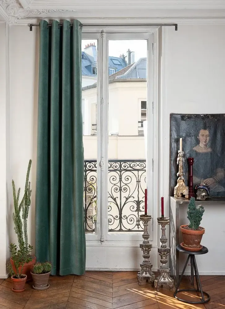 Curtains and window coverings - Lyric Curtain 135X250 Cm Lyric Celadon - EN FIL D'INDIENNE...