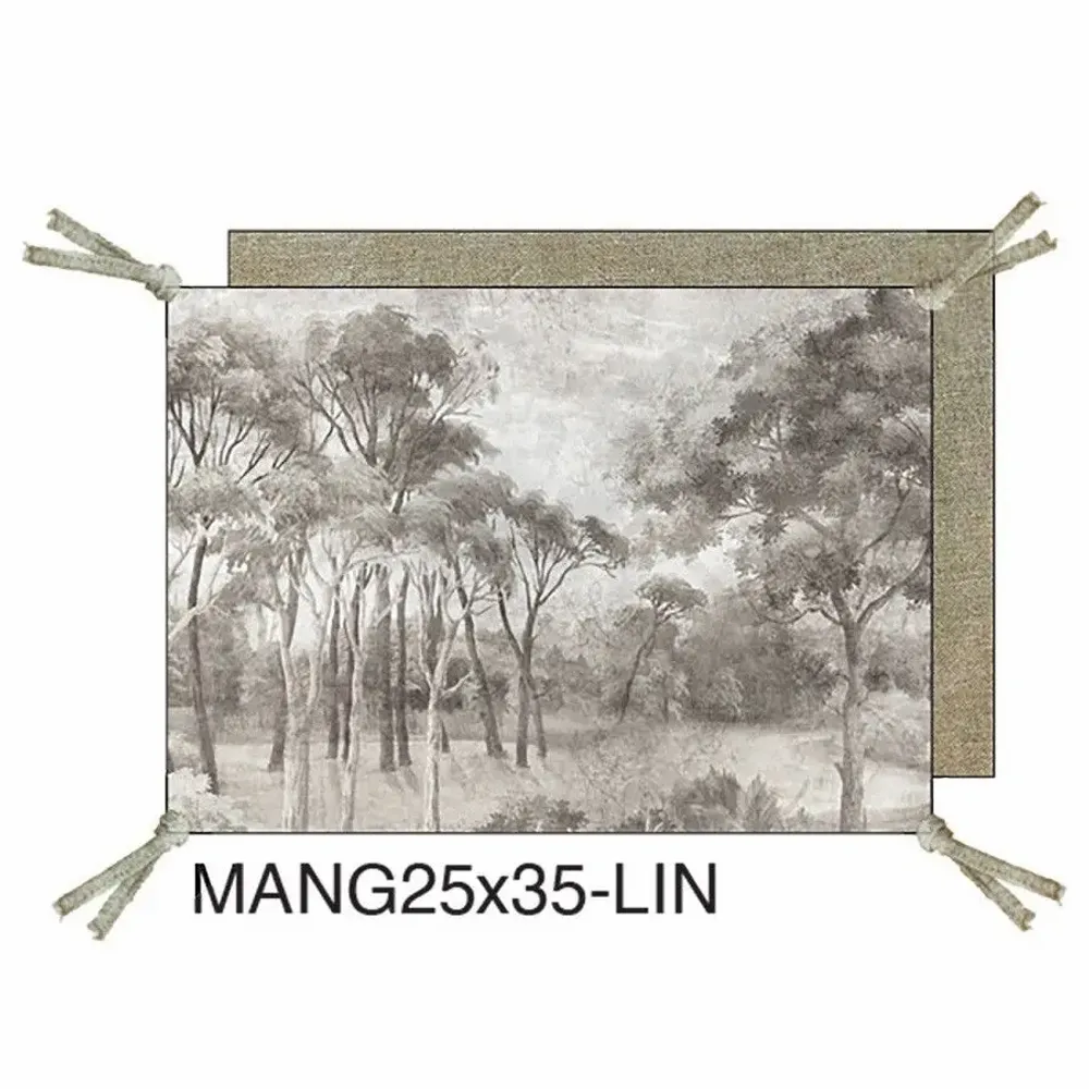 Bed linens - Manosque Cushion Cover 25X35 Cm Monochrome Print Ananbo Manosque Lin - EN FIL D'INDIENNE...