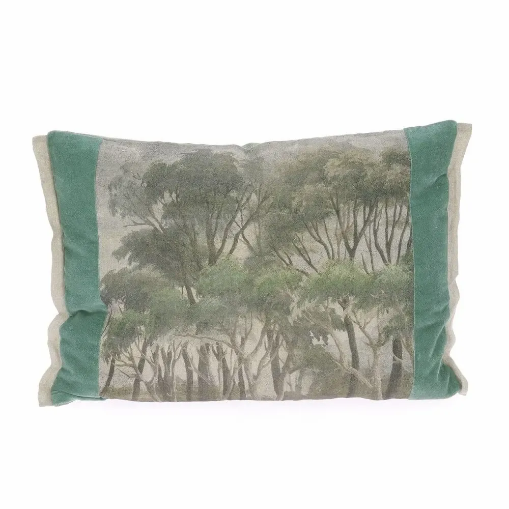 Curtains and window coverings - Manosque Cushion Cover 40X55 Cm Print Ananbo Manosque Celadon - EN FIL D'INDIENNE...