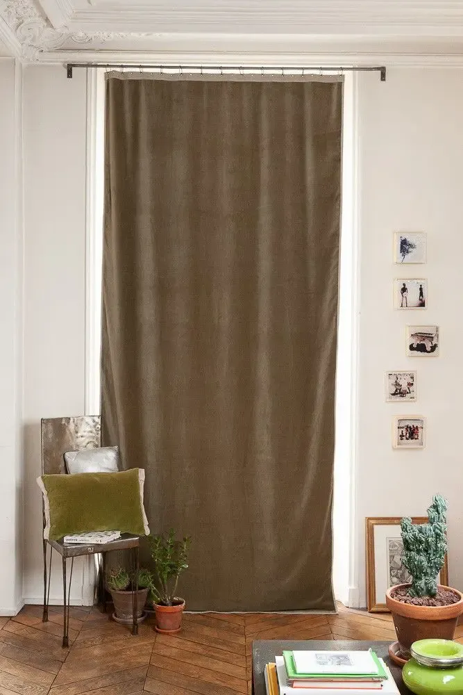 Curtains and window coverings - MEDICIS curtain 130x280cm MEDICIS MOUSSE - EN FIL D'INDIENNE...