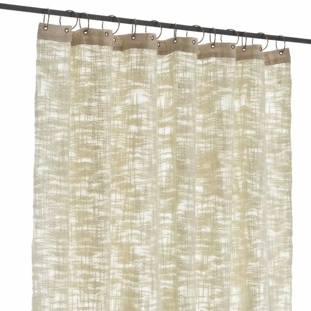 Rideaux et voilages - NUAGE  Rideau 135x280 cm BEIGE - EN FIL D'INDIENNE...
