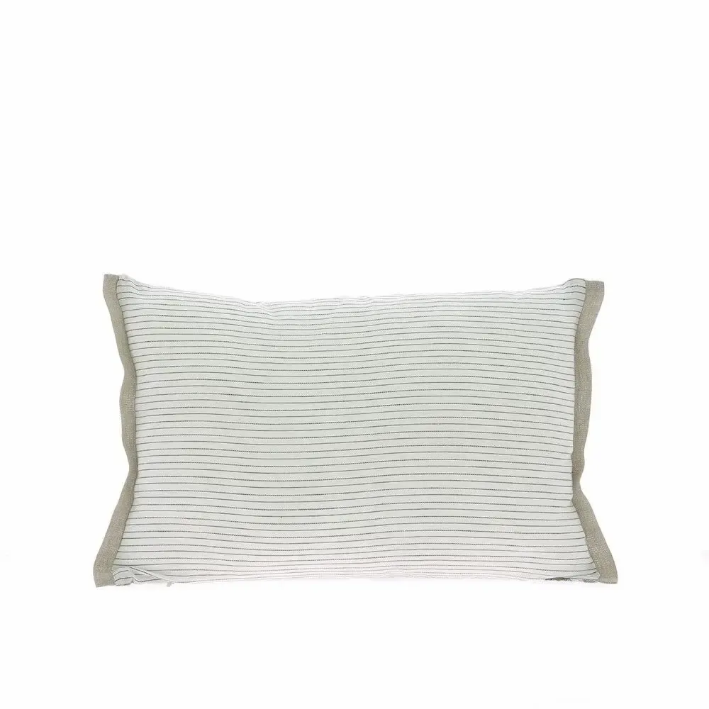 Coussins textile - PENSEE Eté  Housse de coussin 35x50 cm PENSEES COTON GRIS - EN FIL D'INDIENNE...