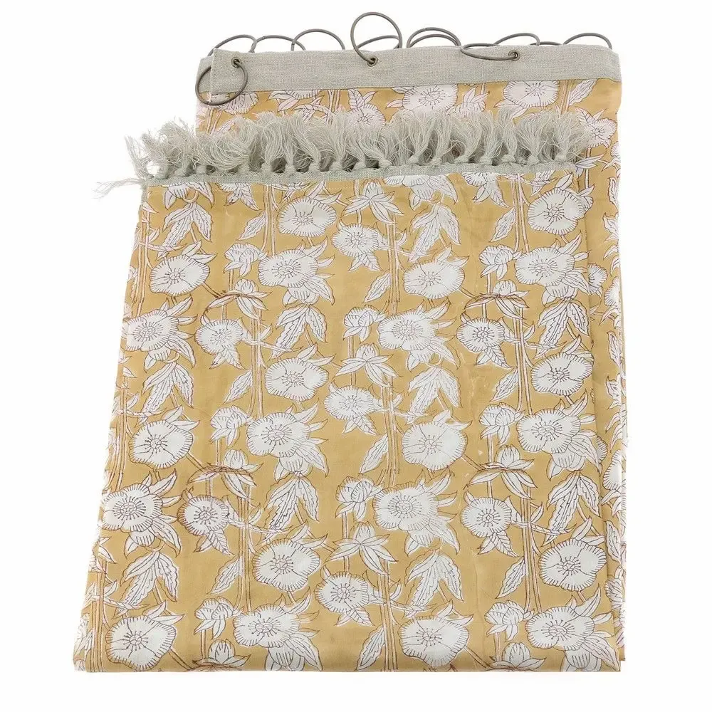 Curtains and window coverings - Pensee Voil 140X280 Cm Pensee Voilage Ocre - EN FIL D'INDIENNE...