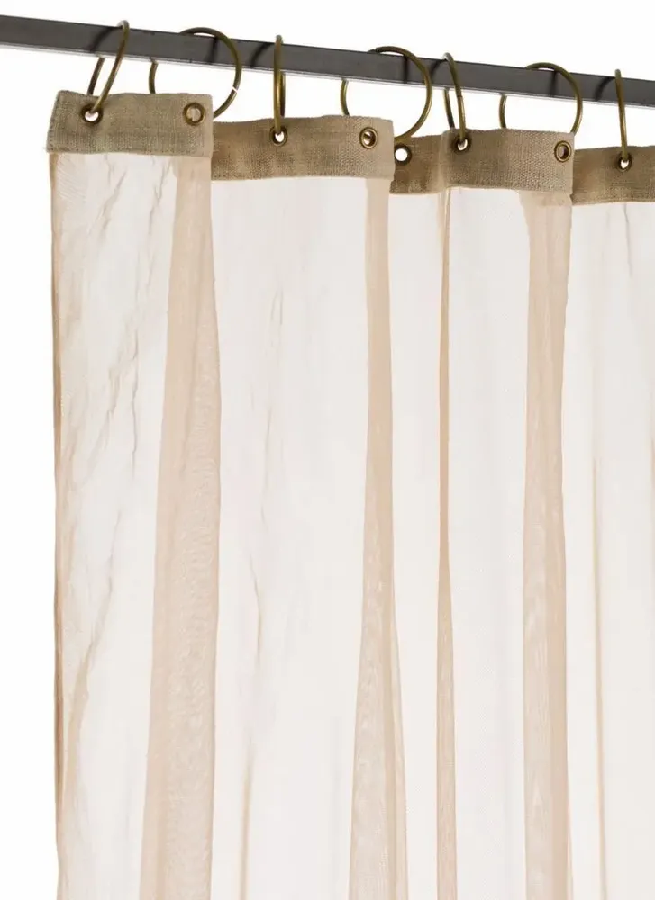 Rideaux et voilages - TULLE Voilage 120X300 CM TULLE BEIGE - EN FIL D'INDIENNE...