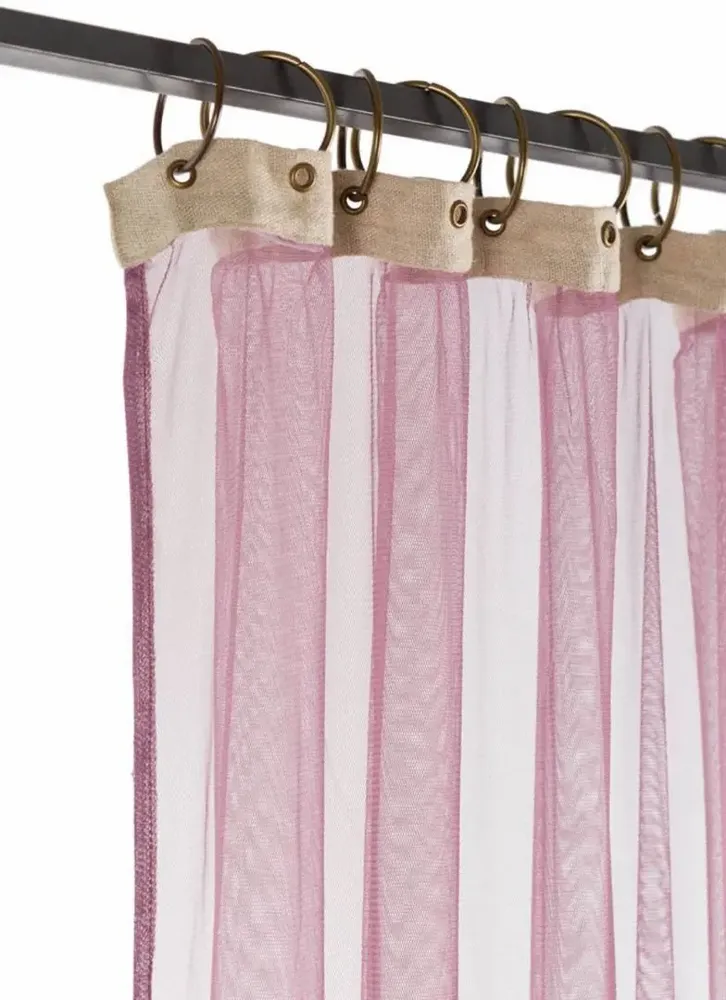 Rideaux et voilages - TULLE Voilage 120X300 CM TULLE VIOLETTE - EN FIL D'INDIENNE...