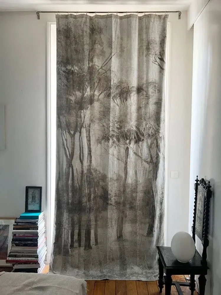 Rideaux et voilages - MANOSQUE rideau velours 140x300cm - Panneau N°1 MANOSQUE ECRU - EN FIL D'INDIENNE...