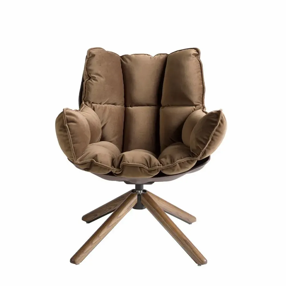 Fauteuils - Fauteuil pivotant velours marron - ANGEL CERDÁ