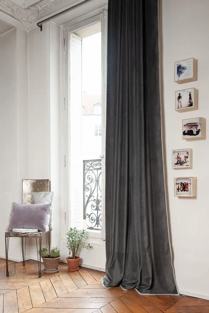 Rideaux et voilages - MEDICIS rideau 130x280cm MEDICIS ANTHRACITE - EN FIL D'INDIENNE...