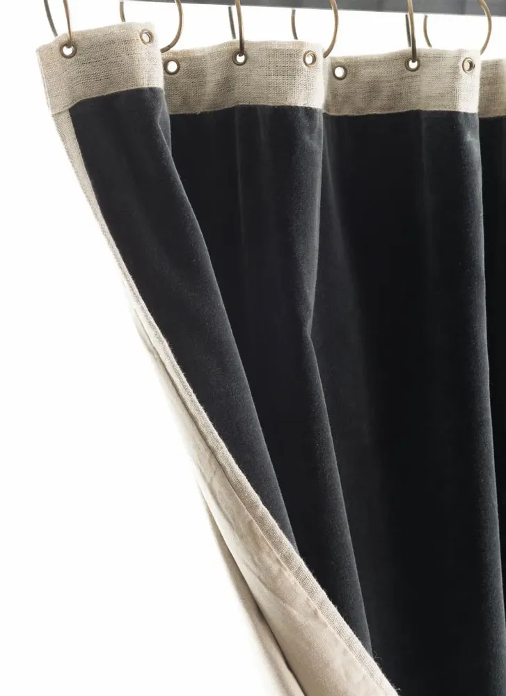 Rideaux et voilages - MEDICIS rideau 130x280cm MEDICIS ANTHRACITE - EN FIL D'INDIENNE...