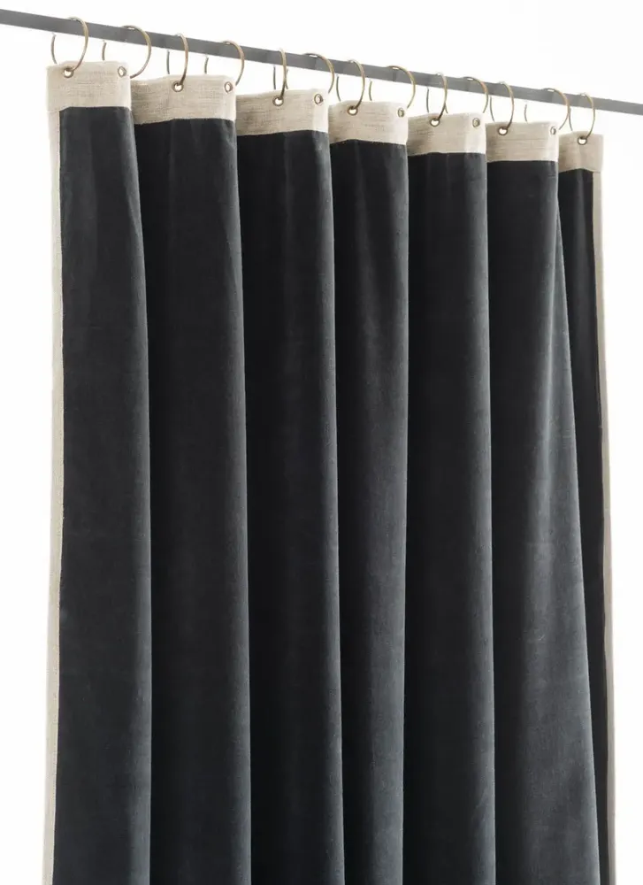 Rideaux et voilages - MEDICIS rideau 130x280cm MEDICIS ANTHRACITE - EN FIL D'INDIENNE...