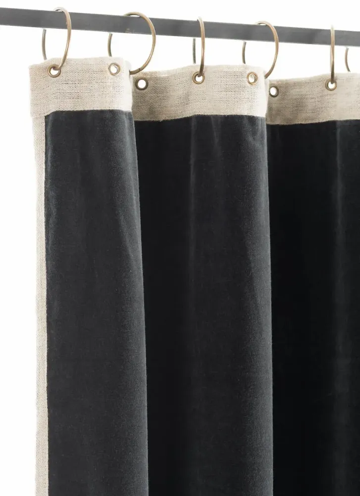 Rideaux et voilages - MEDICIS rideau 130x280cm MEDICIS ANTHRACITE - EN FIL D'INDIENNE...