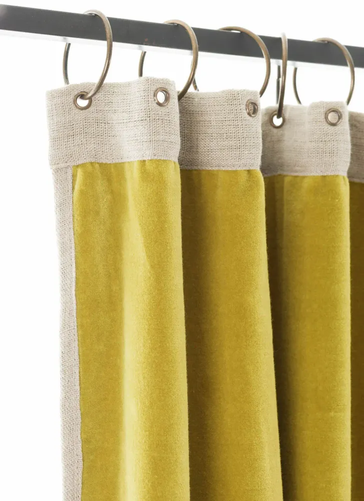 Curtains and window coverings - MEDICIS curtain 130x280cm MEDICIS CITRON - EN FIL D'INDIENNE...