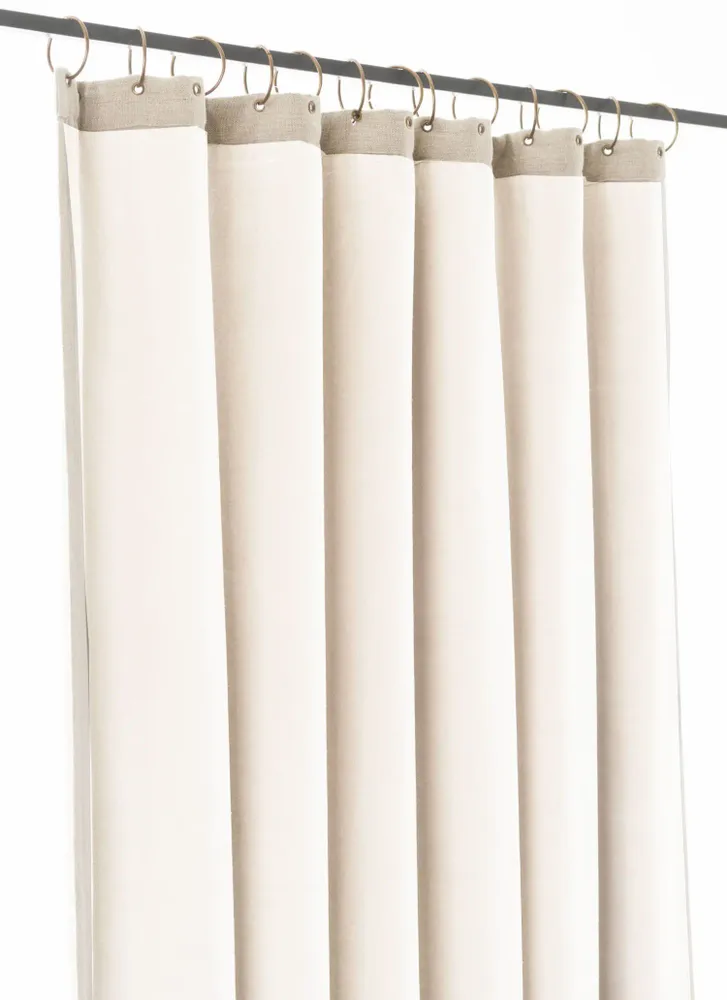 Rideaux et voilages - MEDICIS rideau occultant en velours de coton 130x280cm ECRU - EN FIL D'INDIENNE...