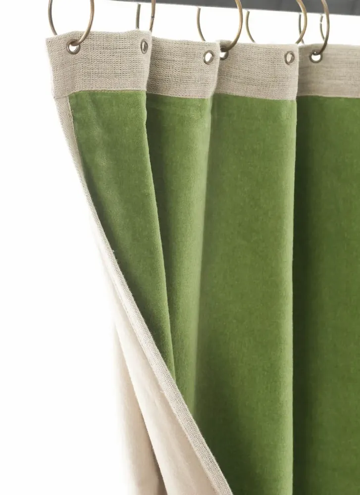 Curtains and window coverings - MEDICIS AVOCAT 130x280cm cotton velvet blackout curtain - EN FIL D'INDIENNE...