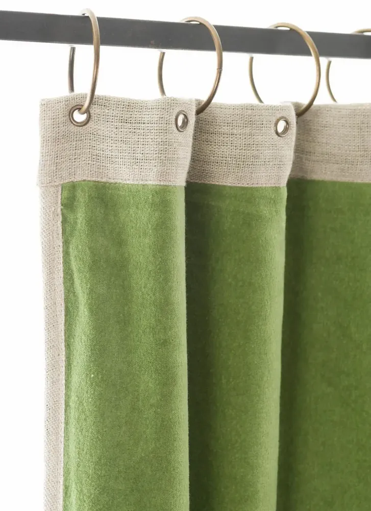 Curtains and window coverings - MEDICIS AVOCAT 130x280cm cotton velvet blackout curtain - EN FIL D'INDIENNE...