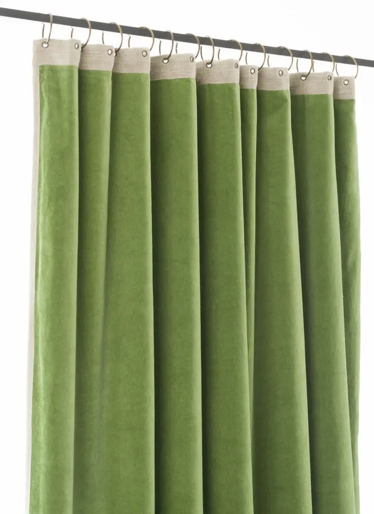 Curtains and window coverings - MEDICIS AVOCAT 130x280cm cotton velvet blackout curtain - EN FIL D'INDIENNE...