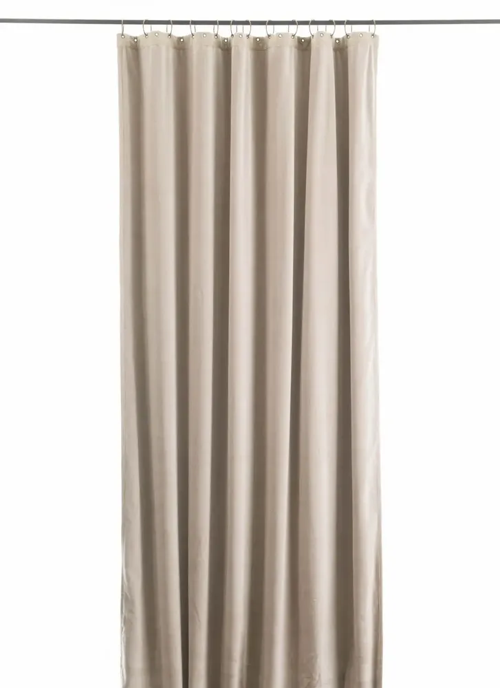 Rideaux et voilages - MEDICIS rideau occultant en velours de coton130x280cm BEIGE - EN FIL D'INDIENNE...