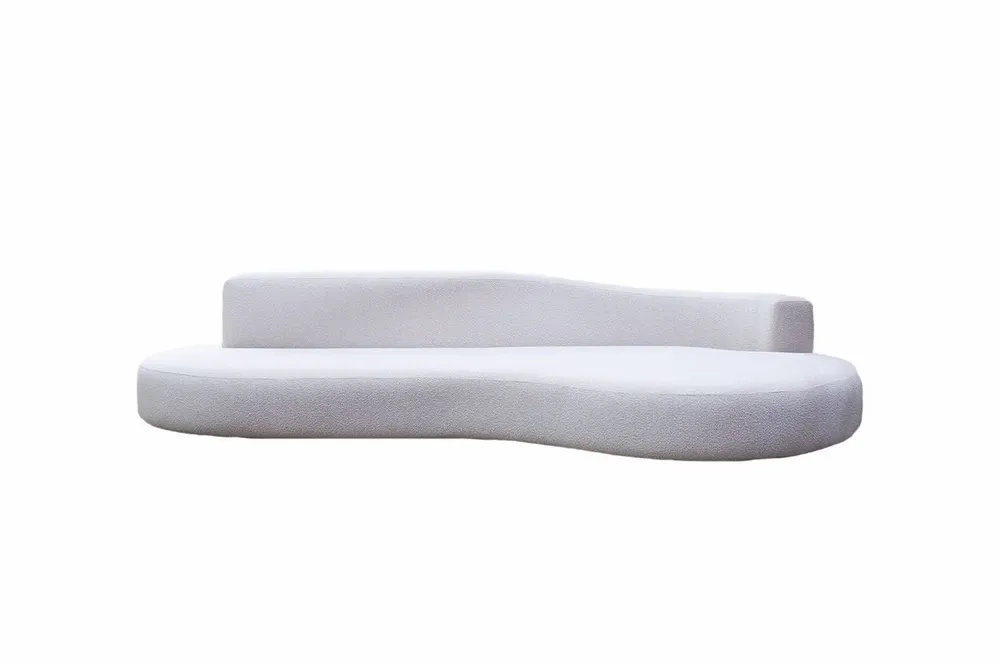Sofas - Lab Organic White Pearl | 100% Bespoke Double-sided curved sofa - CREARTE COLLECTIONS