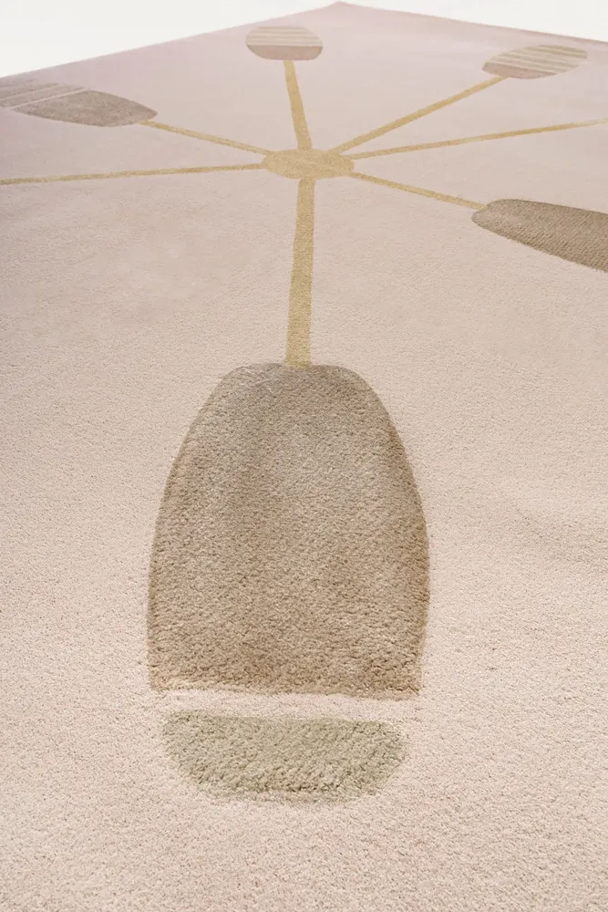 Design carpets - Natural Rug - Tinged Leaves - SOFTICATED