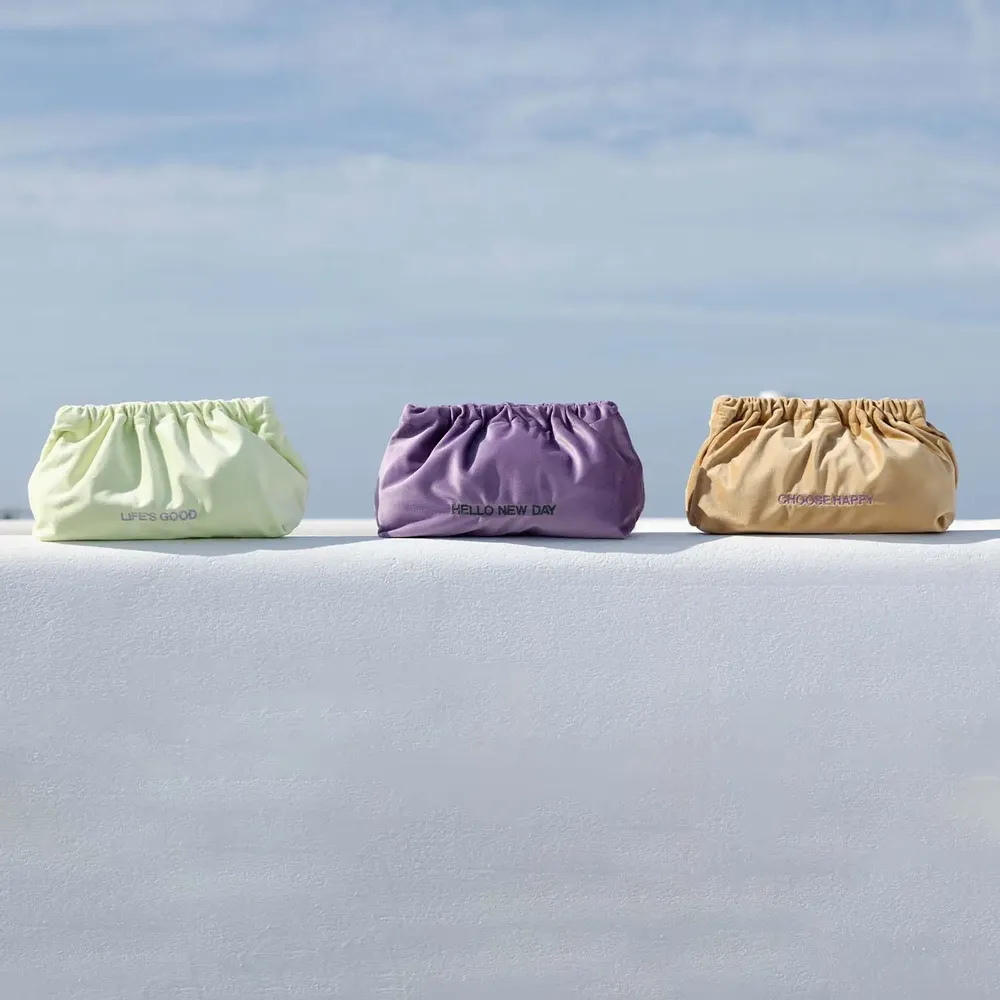 Clutches - VELVET CLUTCH BAG - SORBET ISLAND