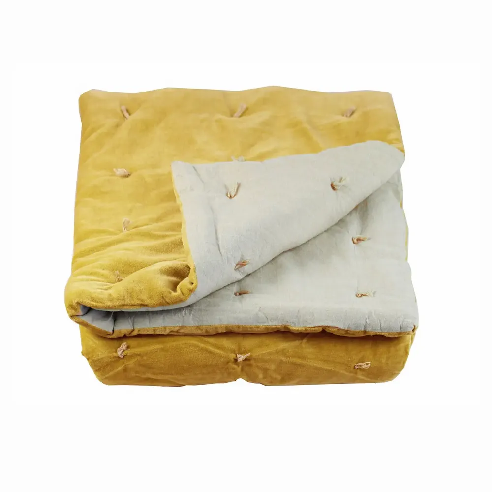 Throw blankets - Lyric Quilt 90X200 Cm Lyric Tabac - EN FIL D'INDIENNE...