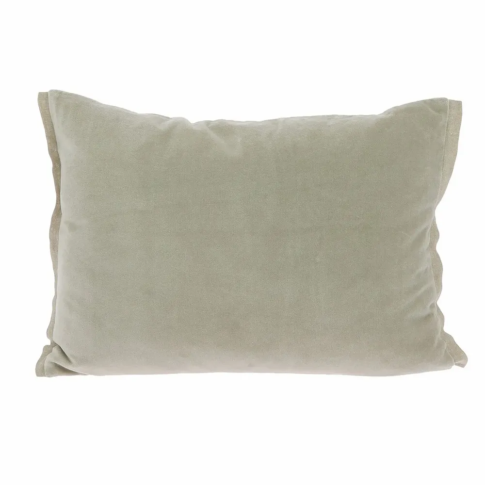 Fabric cushions - BADALPUR Ananbo monochrome printed linen cushion cover 40x55 cm Beige - EN FIL D'INDIENNE...