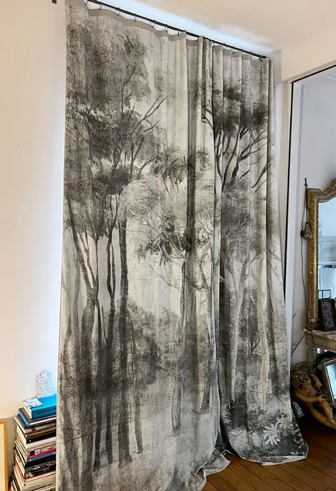 Rideaux et voilages - MANOSQUE rideau velours 140x300cm - Panneau N°2 MANOSQUE ECRU - EN FIL D'INDIENNE...