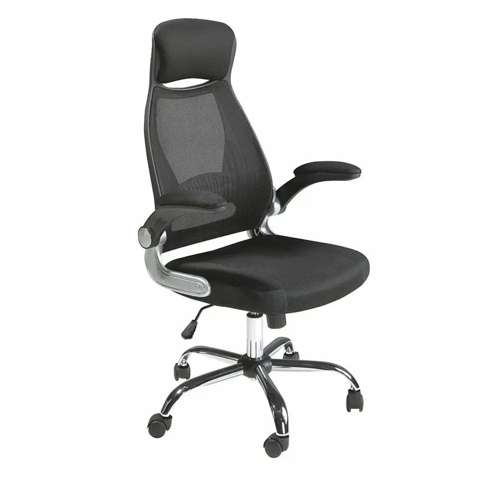 Chairs - Black fabric swivel office chair - ANGEL CERDÁ