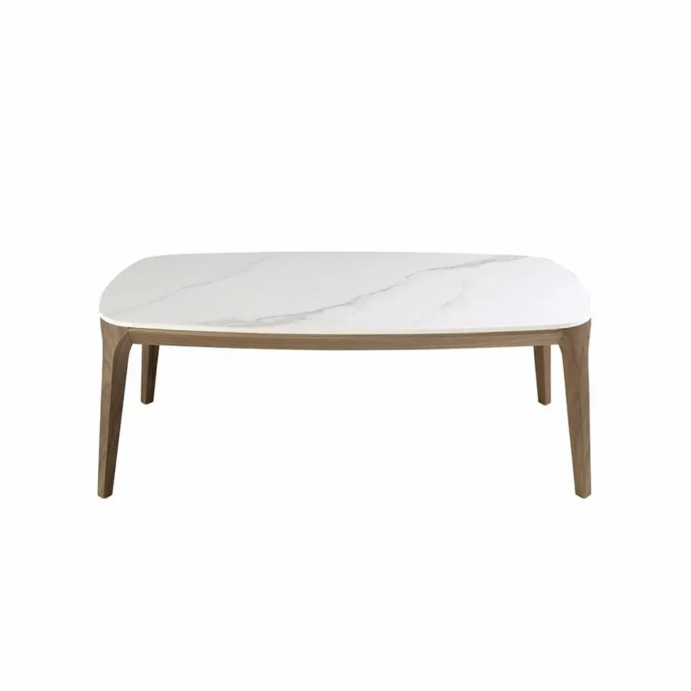 Tables Salle à Manger - Table ovale en marbre et noyer - ANGEL CERDÁ