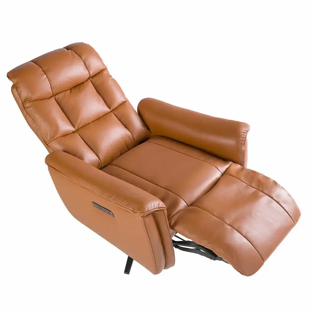 Armchairs - Brown leather swivel armchair - ANGEL CERDÁ