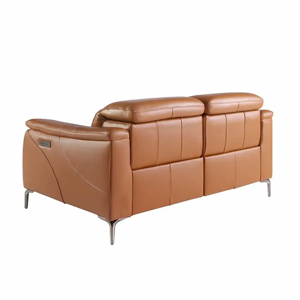 Sofas - 2 seater relax sofa in brown leather - ANGEL CERDÁ