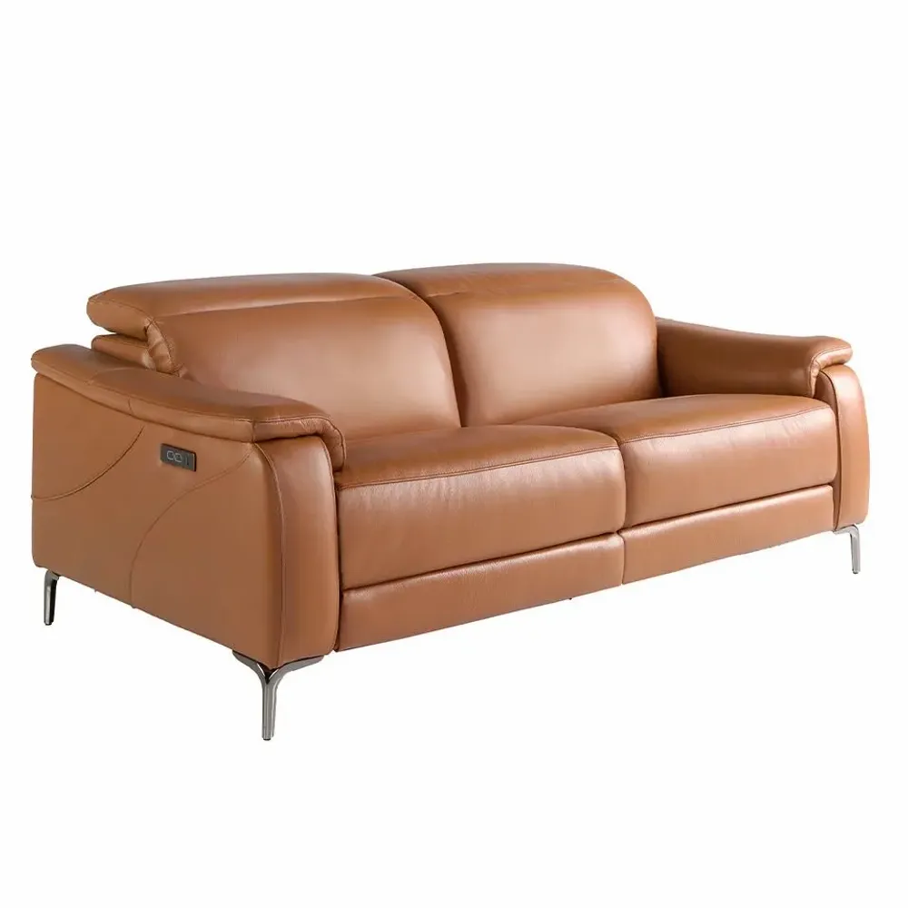 Canapés - Canapé relax 3 places en cuir marron - ANGEL CERDÁ