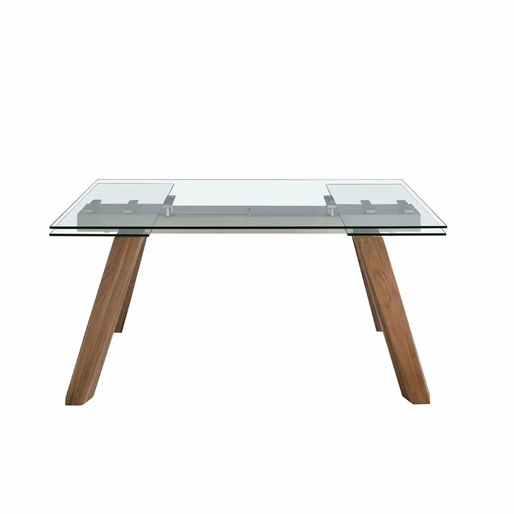 Dining Tables - Rectangular tempered glass extending dining table - ANGEL CERDÁ