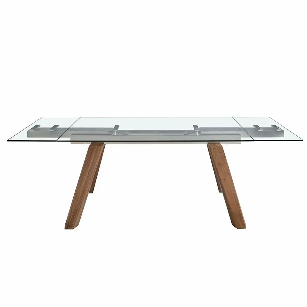 Dining Tables - Rectangular tempered glass extending dining table - ANGEL CERDÁ