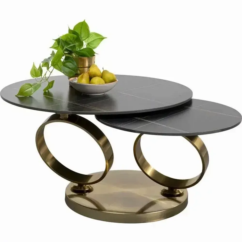 Tables basses - Table basse Beverly Gold 132x80cm - KARE DESIGN