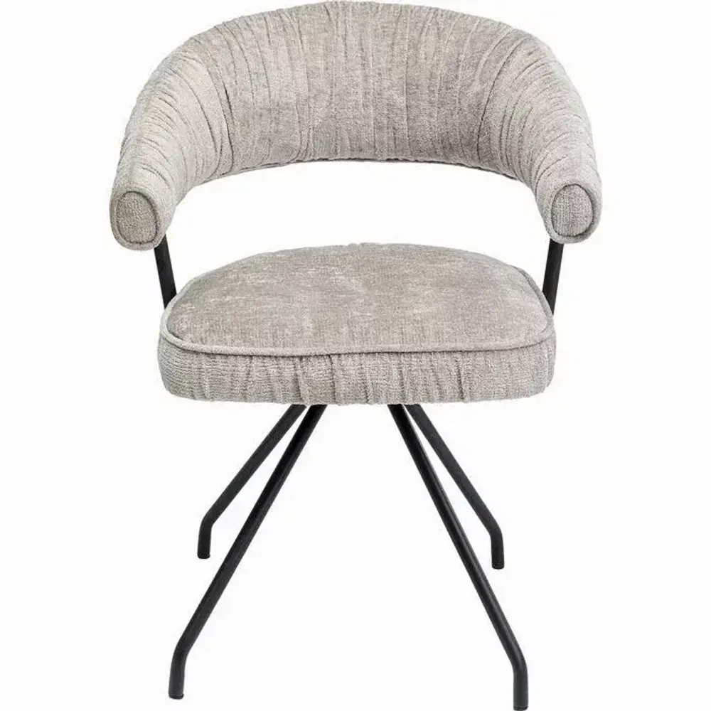 Chaises - Chaise pivotante Arabella argent - KARE DESIGN