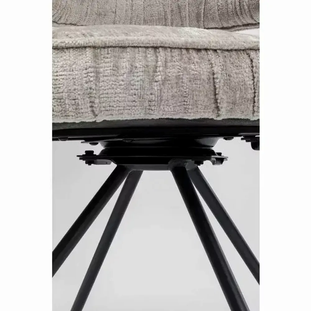 Chaises - Chaise pivotante Arabella argent - KARE DESIGN