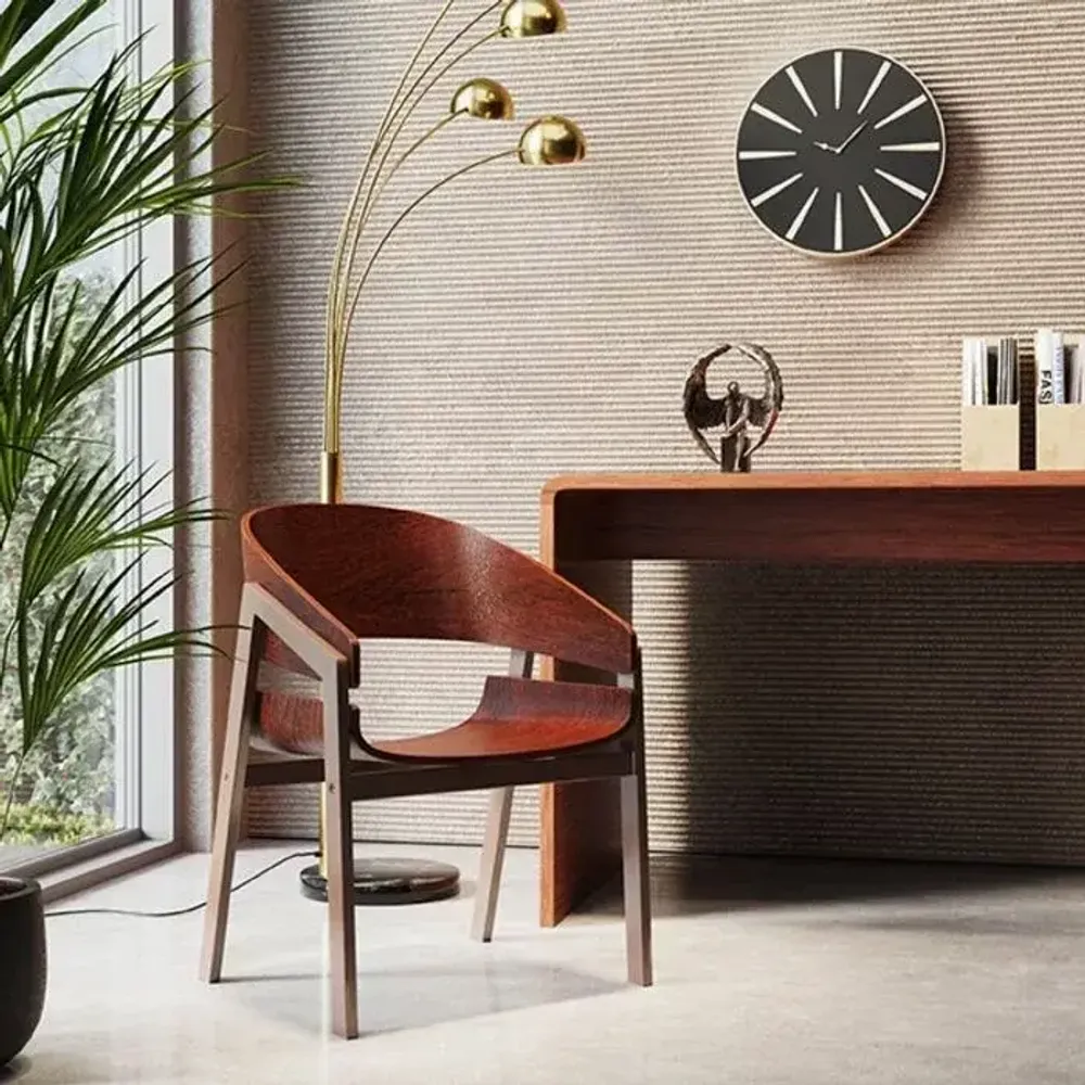Chairs - Chair with Armrest Biarritz Brown - KARE DESIGN