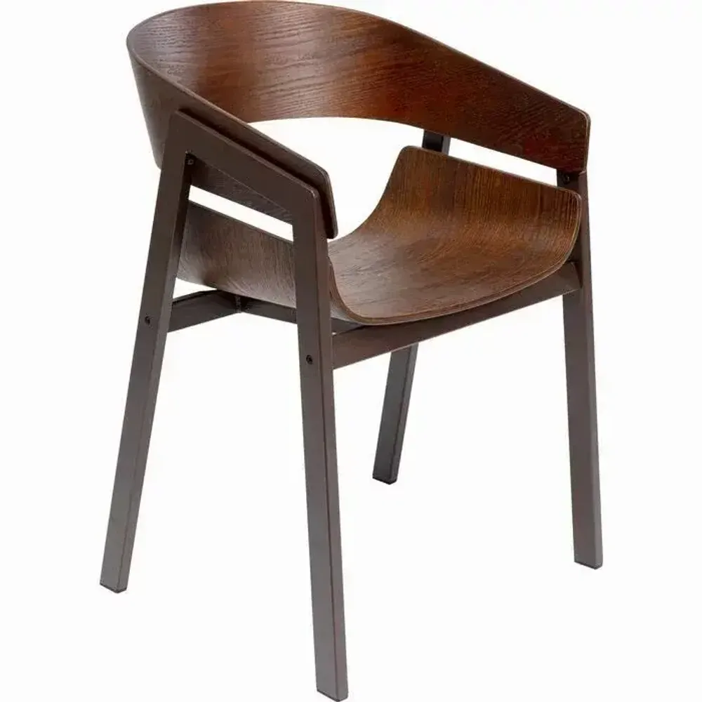 Chairs - Chair with Armrest Biarritz Brown - KARE DESIGN
