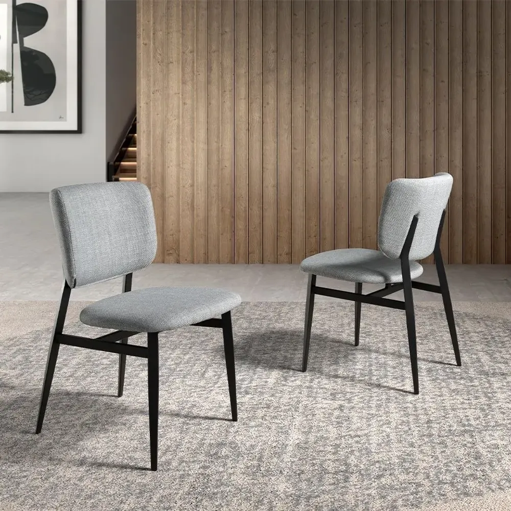 Fauteuils - Chaise en tissu gris clair - ANGEL CERDÁ