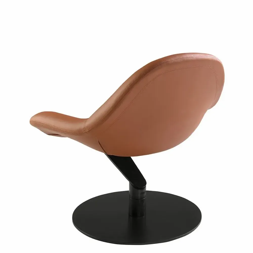 Armchairs - Brown leatherette swivel armchair - ANGEL CERDÁ