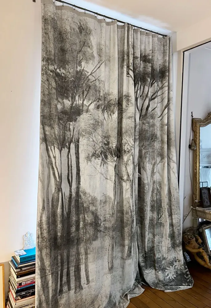 Rideaux et voilages - MANOSQUE rideau velours 140x300cm - Panneau N°1 MANOSQUE ECRU - EN FIL D'INDIENNE...