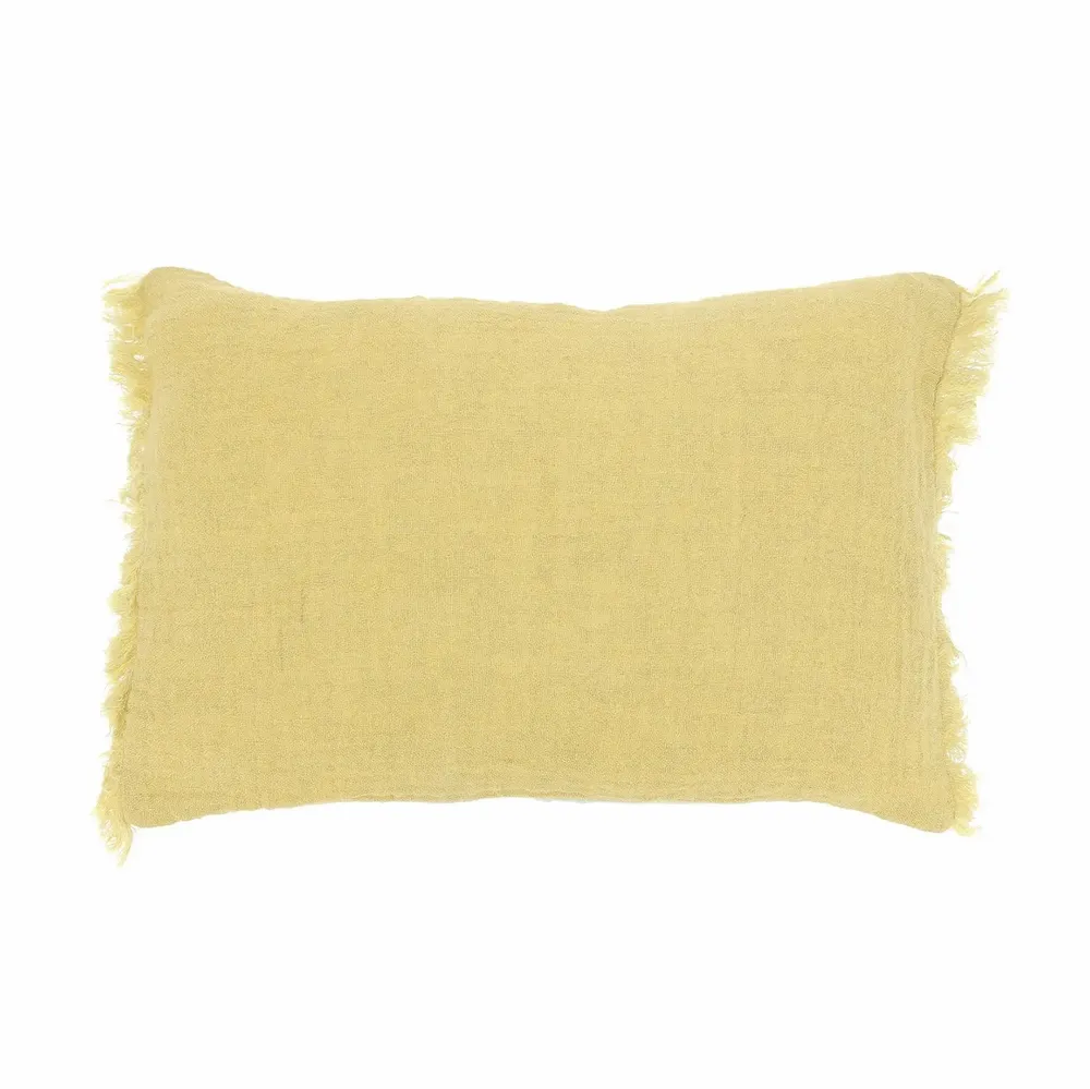 Fabric cushions - Etamine Cushion 30X45 Cm Etamine 2 Ocre - EN FIL D'INDIENNE...